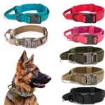 Durable Tactical Dog Collar Leash Set Adjustable Military Pet