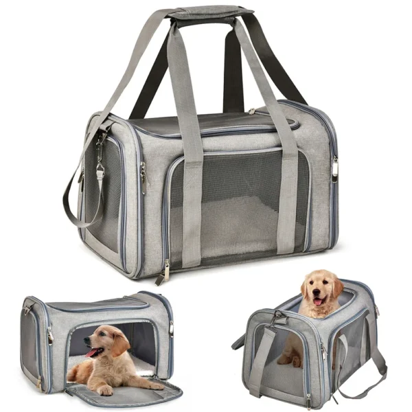 Dog Carrier Bag Soft Side Backpack Pet  Bags Airline Approved Transport